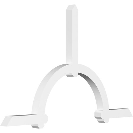 Ekena Millwork Ericson Architectural Grade PVC Gable Bracket, 84"W x 52 1/2"H x 4"D x 4"F, 15/12 Pitch GBP084X53X0404ERI00